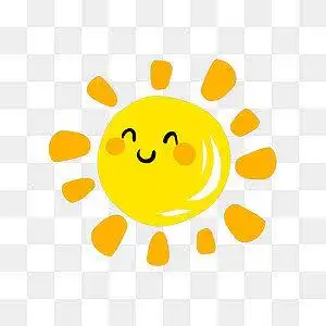 手绘笑脸太阳表情