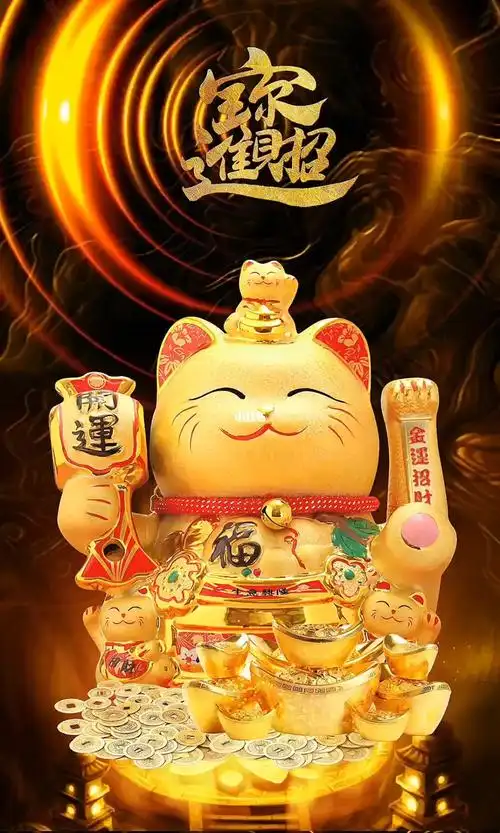 见者好运  #招财猫  #壁纸