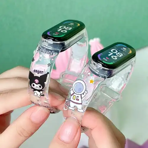 宇航员系列小米手环56表带nfc版小米34代冰川印花手表带男女情侣个性