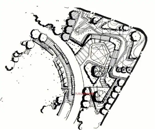 风景园林景观平面图节点分享