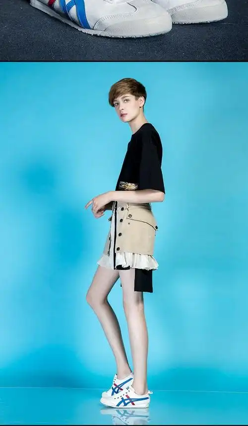 onitsukatiger鬼冢虎休闲男鞋一脚蹬懒人帆布小白鞋女th1b2n-0143-t