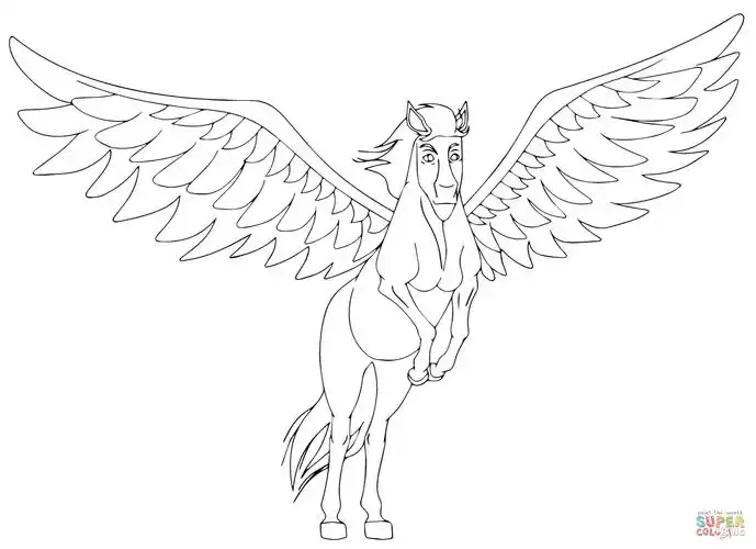 瓦尔基里骑飞马简笔画图片