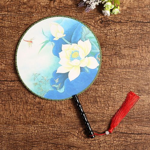 古风双面团扇大号厘米中国国风宫廷圆形古典扇子