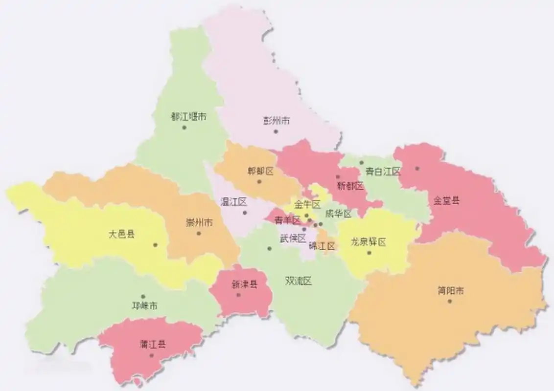 成都市地图你最喜欢哪里?