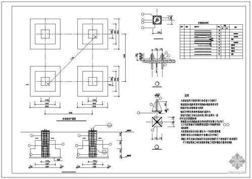 某线路铁塔基础节点构造详图