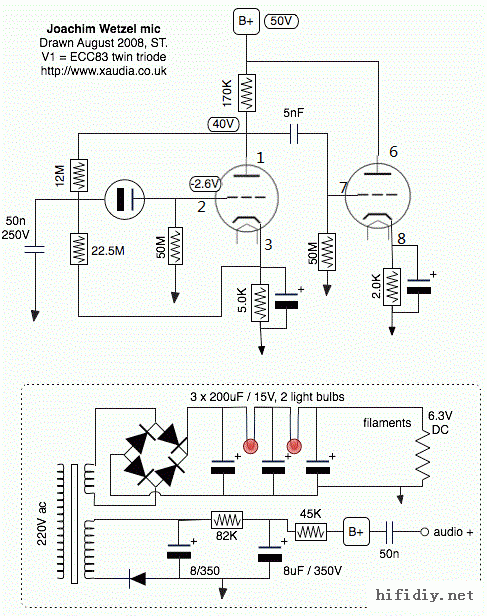 diy电子管电容麦克风