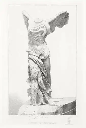 卢浮宫典藏版画 自由女神像 victoire de samothrace 16*25cm.png
