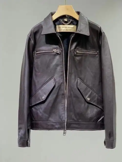 点此购买巴宝莉男款小羊皮便装皮衣十一161677