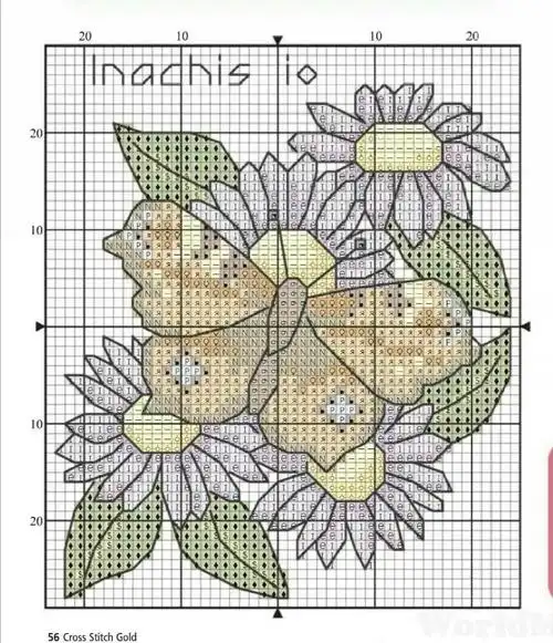 十字绣图纸蝶恋花1-6