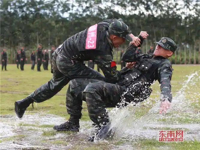 武警福建总队开展擒拿格斗锤炼官兵"一招制敌"硬功(组图)