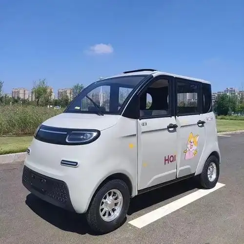 云朵款电动4轮车成人全封闭油电两用小型接送孩锂电老年代步车