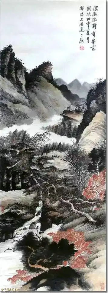 画家郑二岭 | 山水画作品庚子夏月网络展【金带福路艺术网】