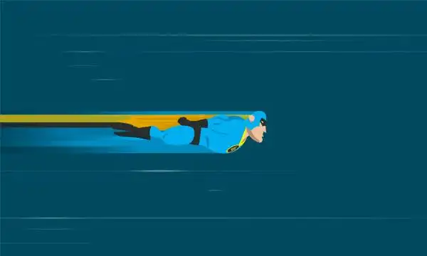 css3 svg超人飞行动画特效