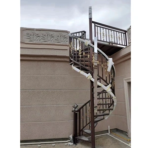 别墅自建房专用铝合金户外旋转楼梯阳台顶楼露台防滑圆形旋梯定制