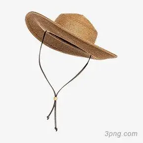 遮阳男士草帽png素材透明免抠图片-其他元素