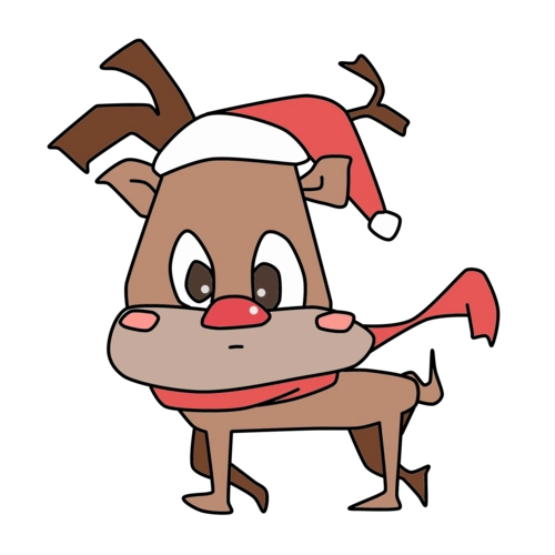 卡通手绘麋鹿插画图片