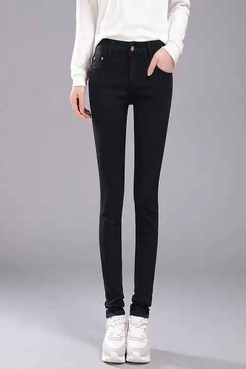 黑色牛仔裤女春秋