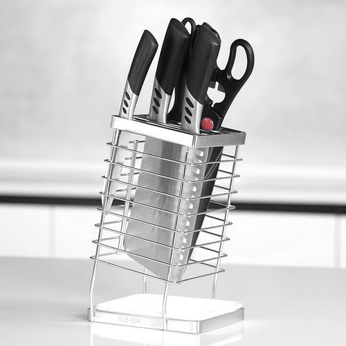 不锈钢刀架线材刀具架带沥水盘菜刀置物架厨房厨具刀架