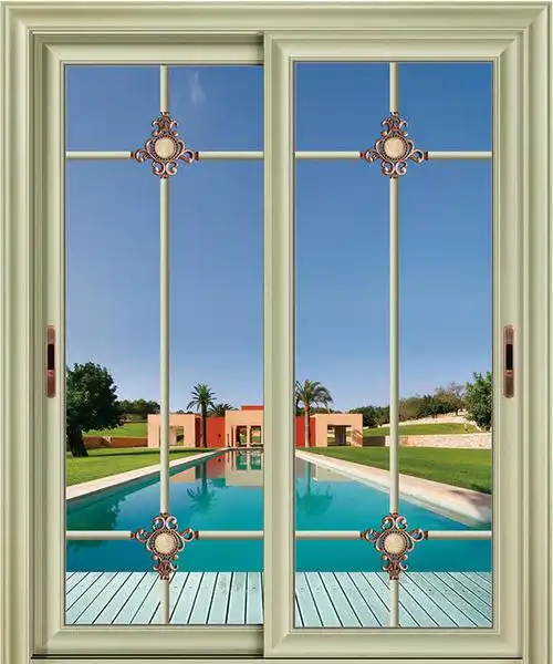 晶泳香槟金凹弧系列重型推拉门