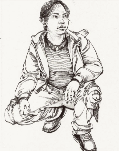 武汉209画室:暑期美术培训丨速写——蹲姿