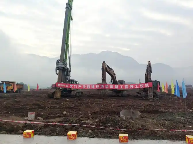 兴文县苗族工业园区竹产业园建设项目举行桩基工程开工仪式