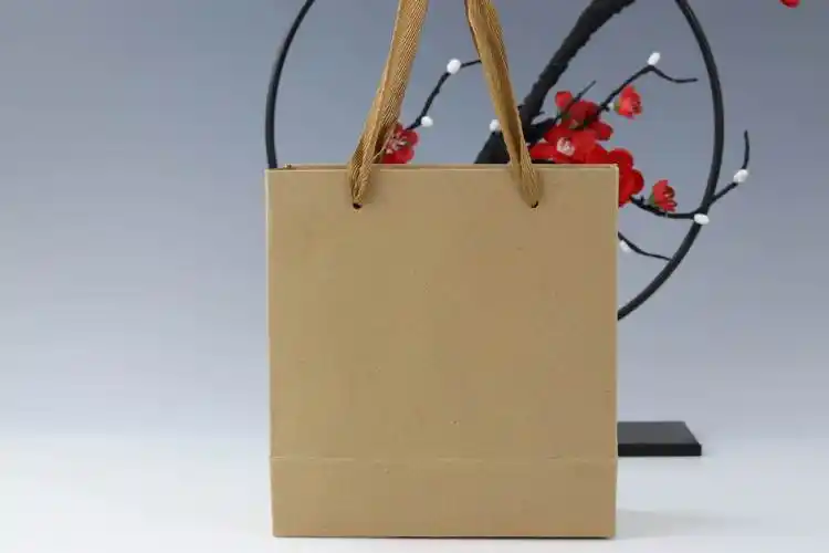 牛皮纸空白手提袋半斤装09元1个整捆50个300条起免运费