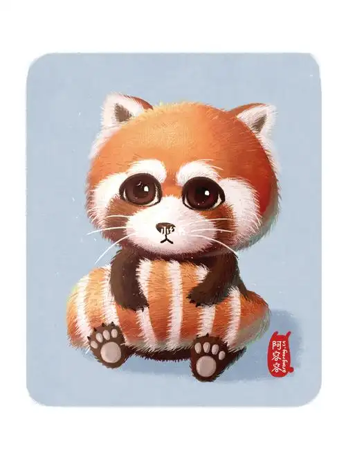 插画日记一只小熊猫