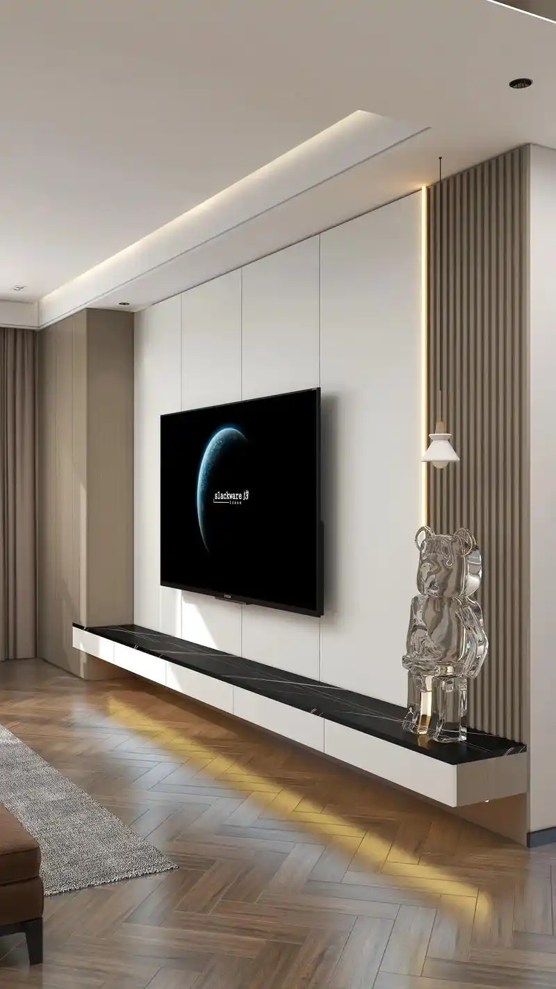 140平三居室装修效果图#无主灯设计 #现代轻奢 #极简主义 - 抖音