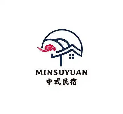 中式民宿logo古风logo旅舍logo