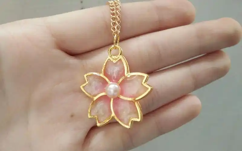 【滴胶】樱花项链,一款美美的项链圈住你的少女心