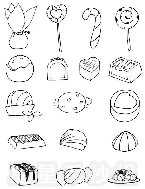小糖果画法简笔画