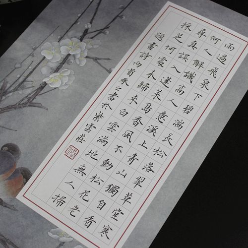 紫云庄a4硬笔书法专用纸小学生比赛56格竖式创作作品纸钢笔纸318