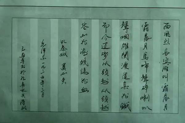 陇南分公司副经理马荣武的硬笔书法《忆秦娥61娄山关》陇南分公司副