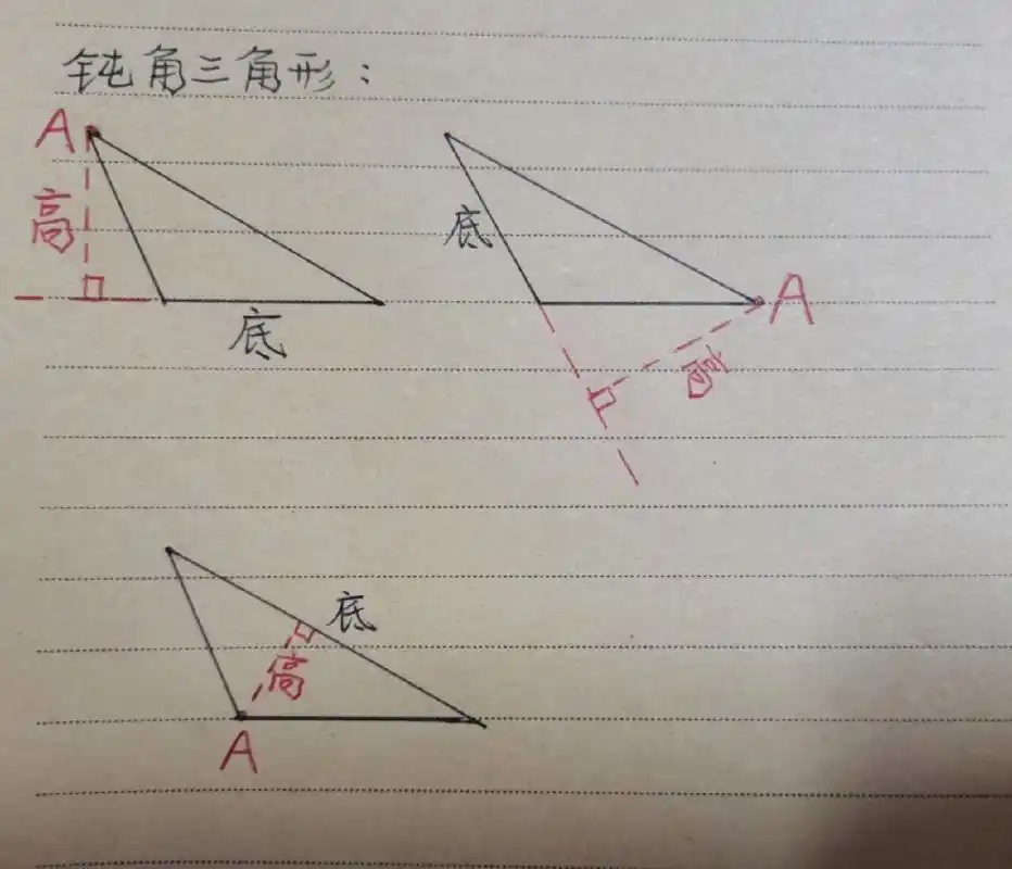 教你怎么画三角形的高? 1.
