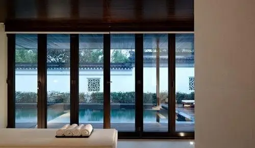 中式会所室外玻璃门效果图 - 李玮珉作品效果图