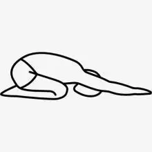 双腿跪地小人简笔画