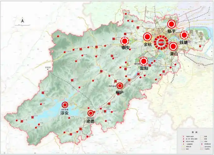 2021年5月发布《杭州市国土空间总体规划(2021—2035)》草案中,杭州的