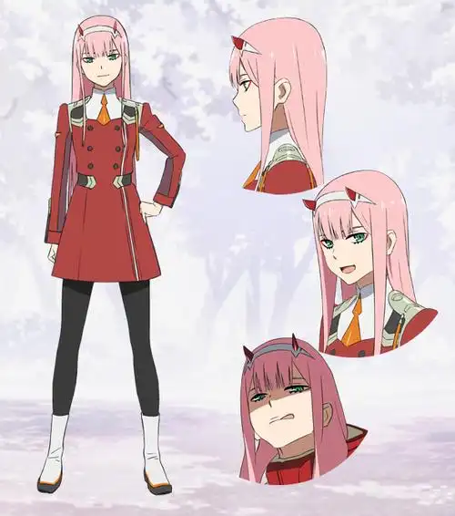 人物点评02(zero two)code:002配音:户松遥长有红色的角的神秘少女.