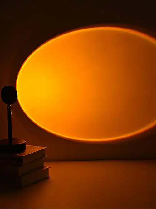 夕阳日落灯客厅卧室台灯创意网红氛围灯饰日不落投影落地灯落日灯