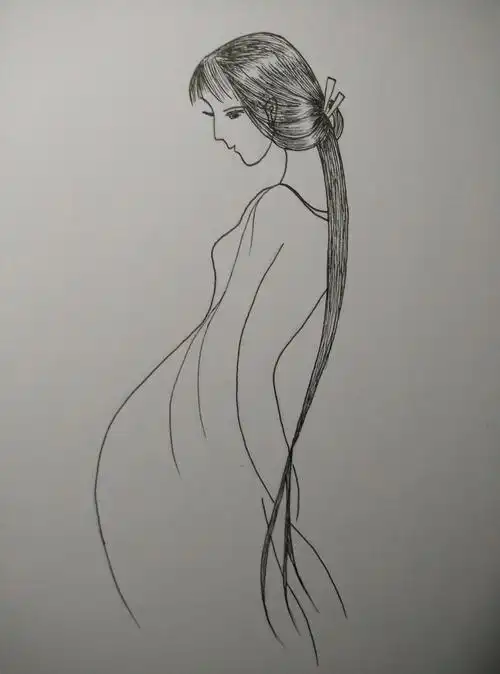 7.12【手绘禅绕画】古风美人图(附步骤)