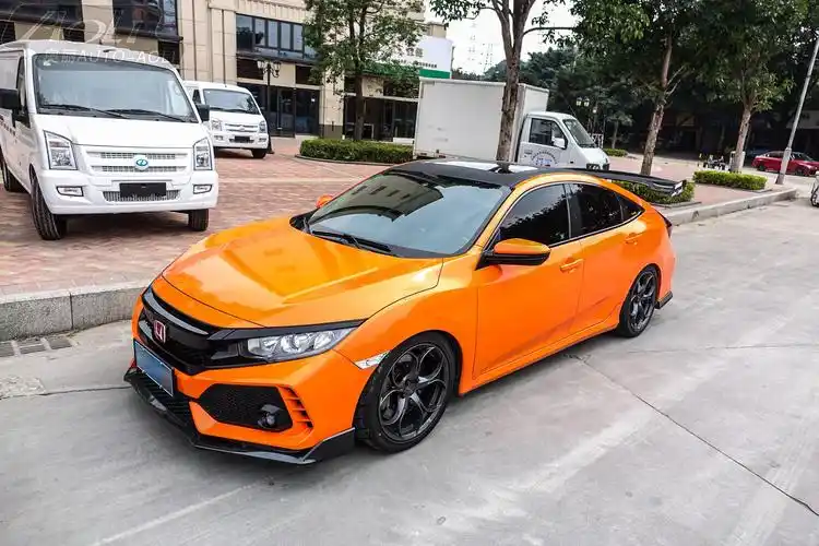 270马力的超强橙色十代思域 type r都没这么骚|底盘|思域|橙色|轮毂