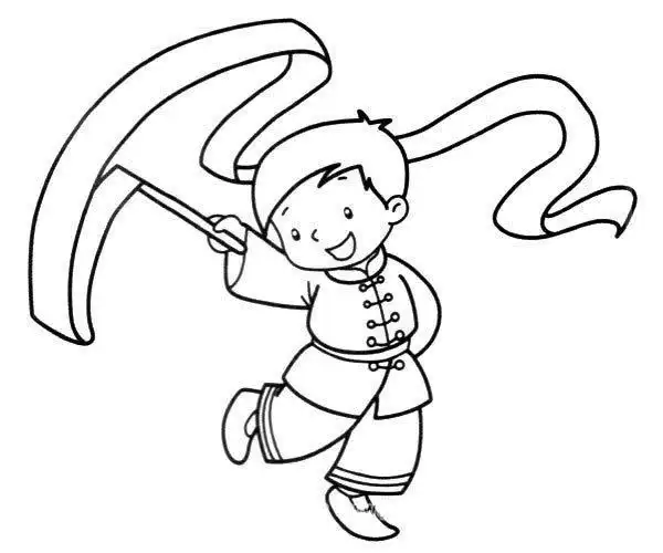 快乐的舞蹈美术简笔画