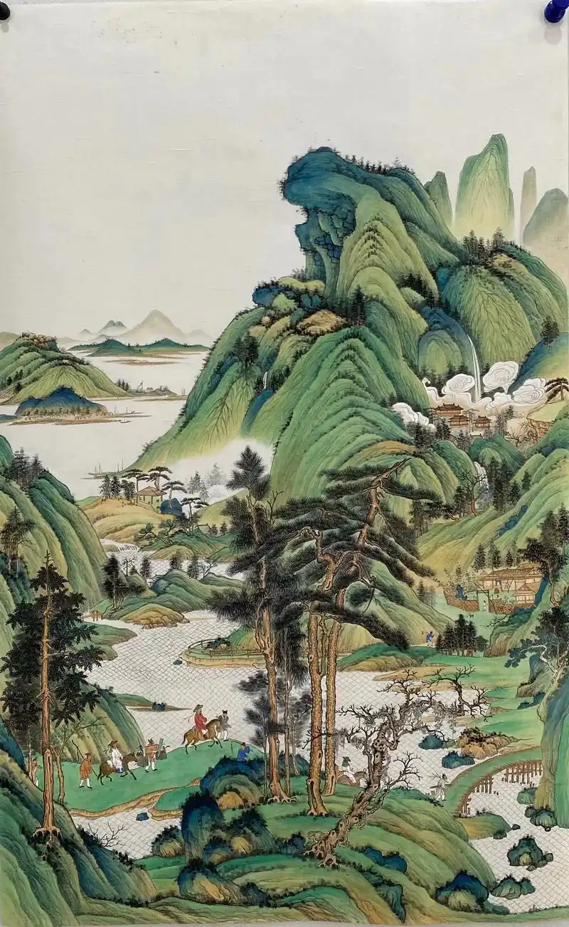 纯手绘 #传统山水 #青山绿水 #金山银山不如绿水青山 - 抖音