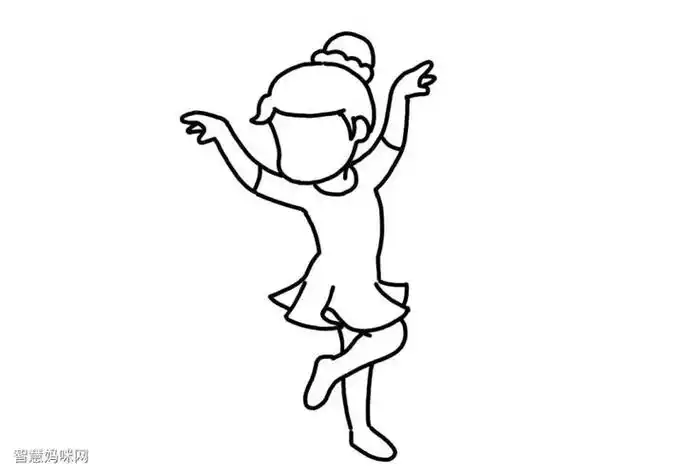 跳舞动作简笔画简单易学