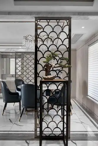 隔断玄关中式效果图 沙发 茶几 现代别墅沙发背景墙装修效果图 沙发