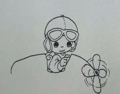 飞行员不带飞机简笔画