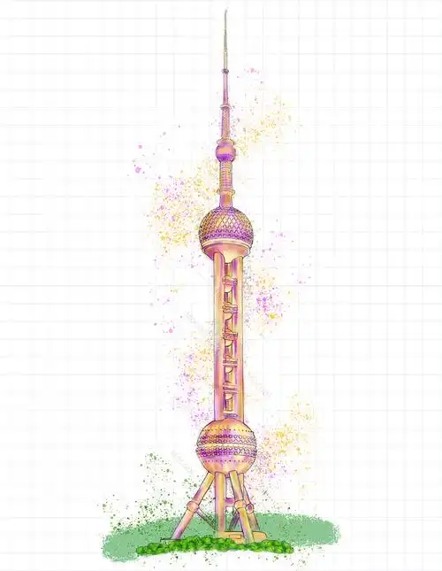 上海的标志性文化景观之一--东方明珠塔