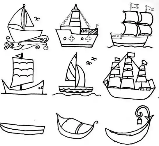 图片大全_简单的小船简笔画法简单的小船怎么画_简单的小船简笔画画法