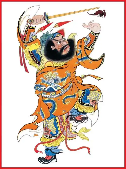 国画素材门神画