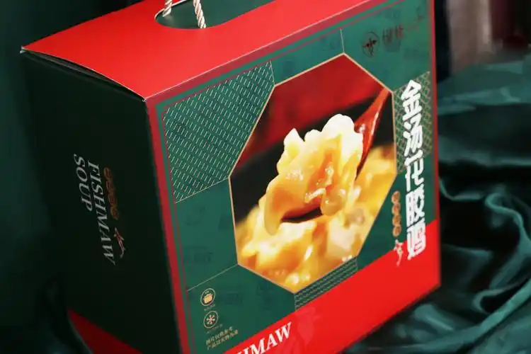 港风花胶鸡包装盒